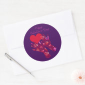 Hands en Heart Happy Valentijnsdag Ronde Sticker (Envelop)