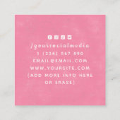 Hands- en Mystic Moon Eye Pink Red-energie Vierkante Visitekaartje (Achterkant)