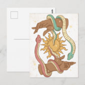 Hands- en Snakes occult Briefkaart (Voorkant / Achterkant)