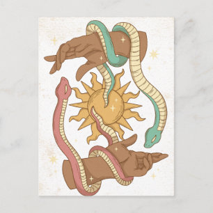 Hands- en Snakes occult Briefkaart