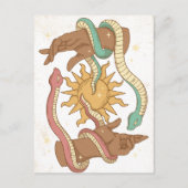 Hands- en Snakes occult Briefkaart (Voorkant)