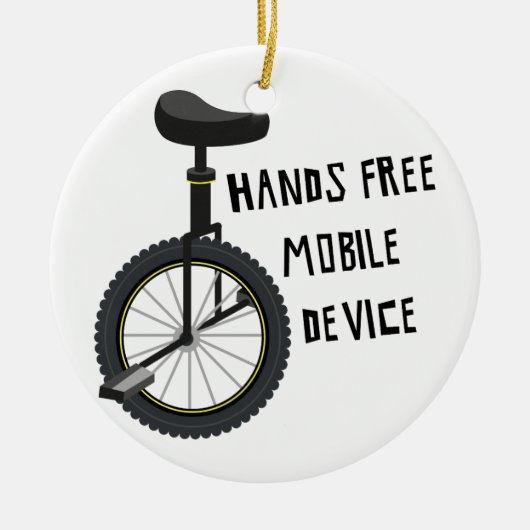 Hands Free Mobile Device Keramisch Ornament (Voorkant)