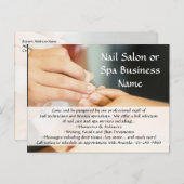 Hands Giving Manicure, Nail Salon Briefkaart (Voorkant / Achterkant)