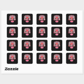 Hands Halloween Classic - Luiaard Kostuum Vierkante Sticker (Vel)