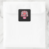 Hands Halloween Classic - Luiaard Kostuum Vierkante Sticker (Tas)