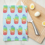 Hands Hamsa harst palm regenboogpatroon Theedoek<br><div class="desc">Decoreer je keuken met deze handdoek. Het maakt een geweldig huishouden of bruiloft cadeau! Kijk mijn winkel ook naar de tegenovergestelde hand. U kunt het aanpassen en tekst ook toevoegen. Bekijk mijn winkel voor veel meer kleuren en patronen!</div>