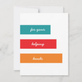 Hands Hartelijk dank Bedankkaart (Achterkant)