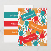 Hands Hartelijk dank Bedankkaart (Voorkant / Achterkant)