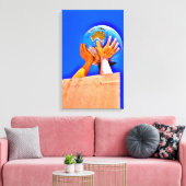 Hands helpen canvas afdruk (Insitu (Woonkamer))