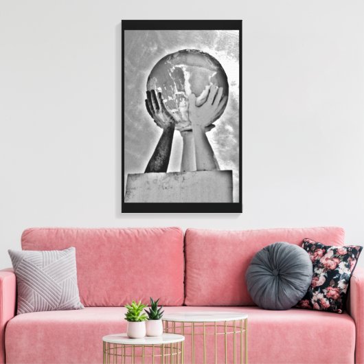 Hands helpen canvas afdruk (Insitu (Woonkamer))