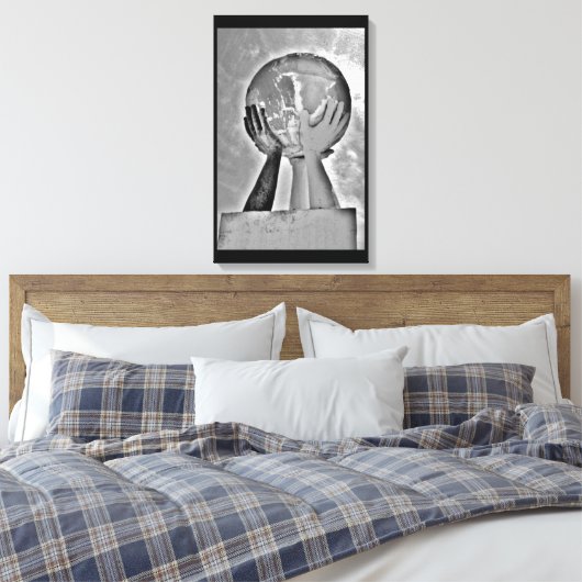 Hands helpen canvas afdruk (Insitu (Slaapkamer))