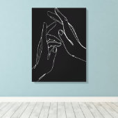 Hands helpen canvas afdruk (Insitu (Houten vloer))