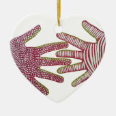 Hands helpen keramisch ornament (Voorkant)