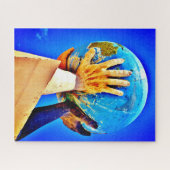 Hands helpen legpuzzel (Horizontaal)