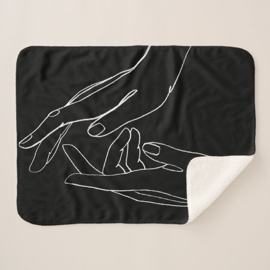 Hands helpen sherpa deken (Voorkant (horizontaal))