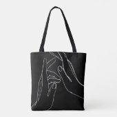 Hands helpen tote bag (Achterkant)