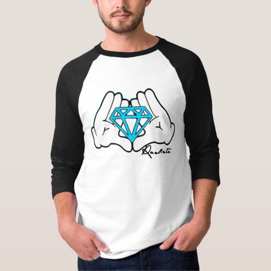 Hands Holding Diamond Raglan T-shirt (Voorkant)