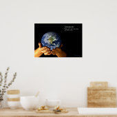 Hands Holding Earth Chiropractisch Poster (Keuken)