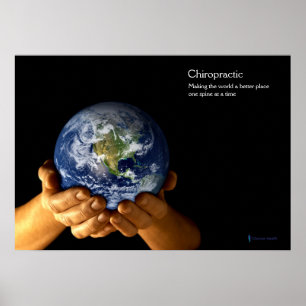 Hands Holding Earth Chiropractisch Poster