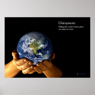 Hands Holding Earth Chiropractisch Poster