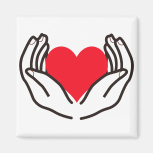 Hands Holding Heart Magneet
