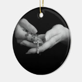 Hands Holding Rosary Keramisch Ornament (Links)