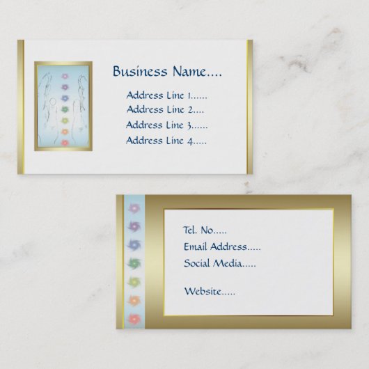 Hands holistisch ontwerp visitekaartje (Voorkant / Achterkant)