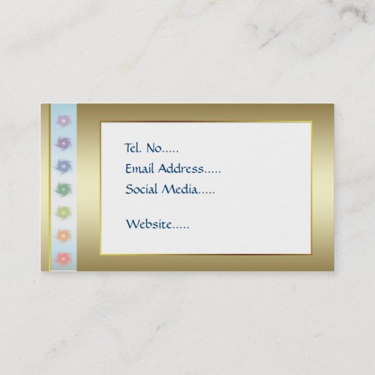 Hands holistisch ontwerp visitekaartje (Achterkant)