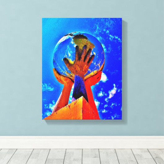 Hands II helpen Canvas Afdruk (Insitu (Houten vloer))