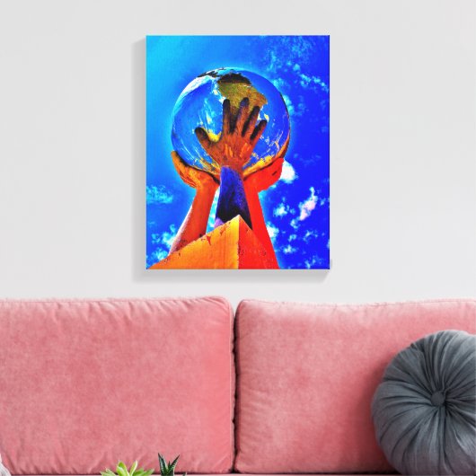 Hands II helpen Canvas Afdruk (Insitu (Woonkamer))