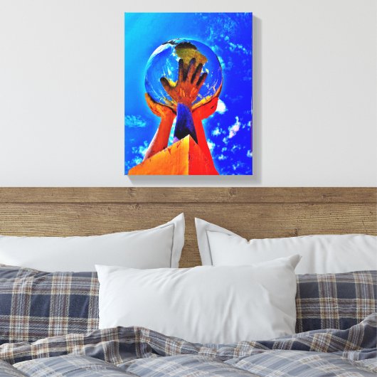 Hands II helpen Canvas Afdruk (Insitu (Slaapkamer))