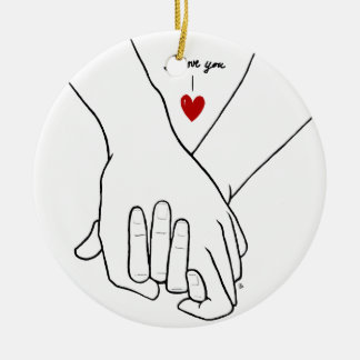Hands in Love Keramisch Ornament