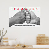 Hands Inspirerend Citaat van het Team Motivatie Poster (Keuken)
