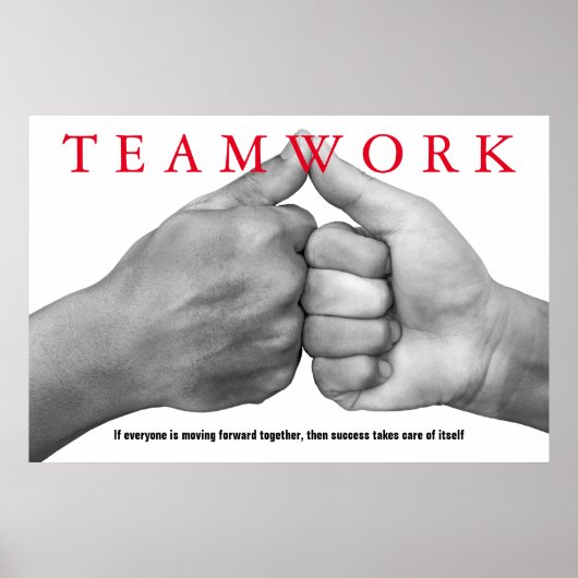 Hands Inspirerend Citaat van het Team Motivatie Poster (Voorkant)