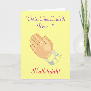 Hands Kind Christus bidden De Heer is gerezen Feestdagen Kaart