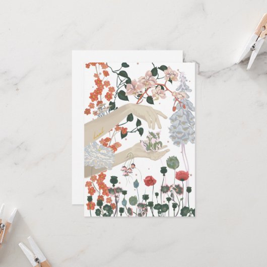 Hands licht hellen kaart (Voorkant / Achterkant in situ)