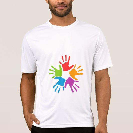 "Hands"Mannen sport-Tek uitgerust met T-Shirt (Voorkant)