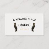 Hands Moon Phases Energy Worker Visitekaartje (Voorkant)