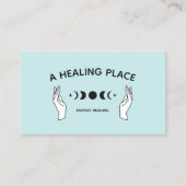 Hands Moon Phases Energy Worker Visitekaartje (Voorkant)