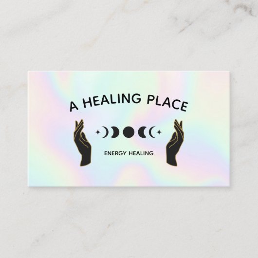 Hands Moon Phases Energy Worker Visitekaartje (Voorkant)