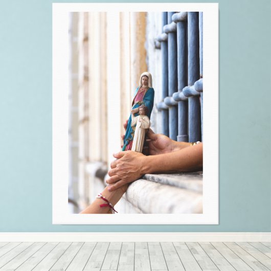 Hands of Devotion Canvas Afdruk (Insitu (Houten vloer))