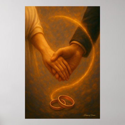 Hands of Forever – Celestial Wedding Art Poster (Voorkant)