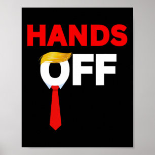 Hands Off 2025 Anti-trump Tarieven Politieke Prote Poster
