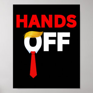 Hands Off 2025 Anti-trump Tarieven Politieke Prote Poster