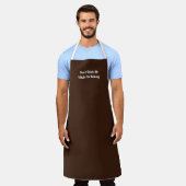 Hands Off Apron in Brown Schort (Gedragen)