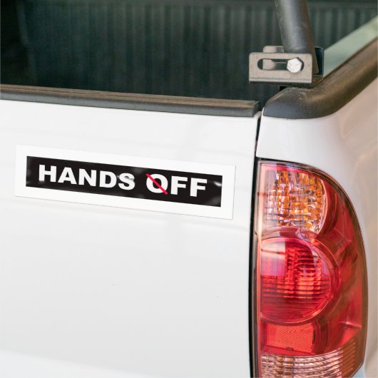 HANDS OFF bumpersticker (Op Truck)