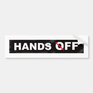 HANDS OFF bumpersticker
