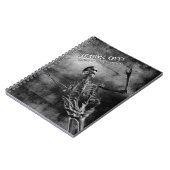 Hands Off! Creepy Notes Inside. Skeleton Notitieboek (Linkerzijde)