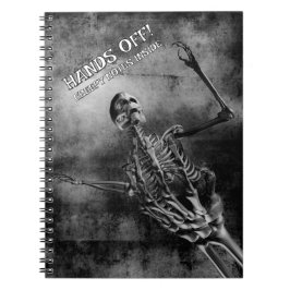 Hands Off! Creepy Notes Inside. Skeleton Notitieboek
