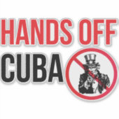 Hands Off Cuba Sticker (Voorkant)